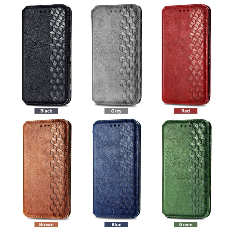 Cubic Grid Pressed Magnetic Leather Phone Case, For iPhone 17e / 16e, For iPhone 17 Pro Max, For iPhone 17 Pro, For iPhone 17