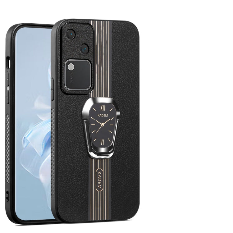 Magnetic Litchi Leather Back Phone Case with Holder, For vivo Y300 Pro, For vivo Y200i, For vivo Y03 Global, For vivo S18 Pro, For vivo S18