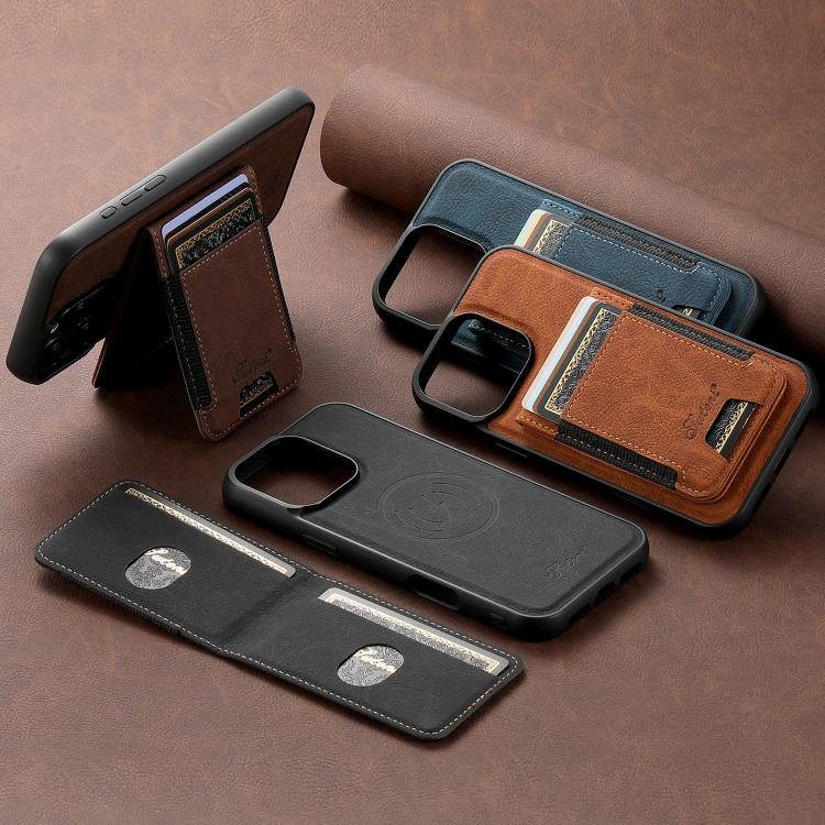 Suteni H17 Litchi Texture Leather MagSafe Detachable Wallet Phone Case, For iPhone 18, For iPhone 18 Pro, For iPhone 18 Pro Max, For iPhone 17 Pro Max, For iPhone 17 Pro, For iPhone 17