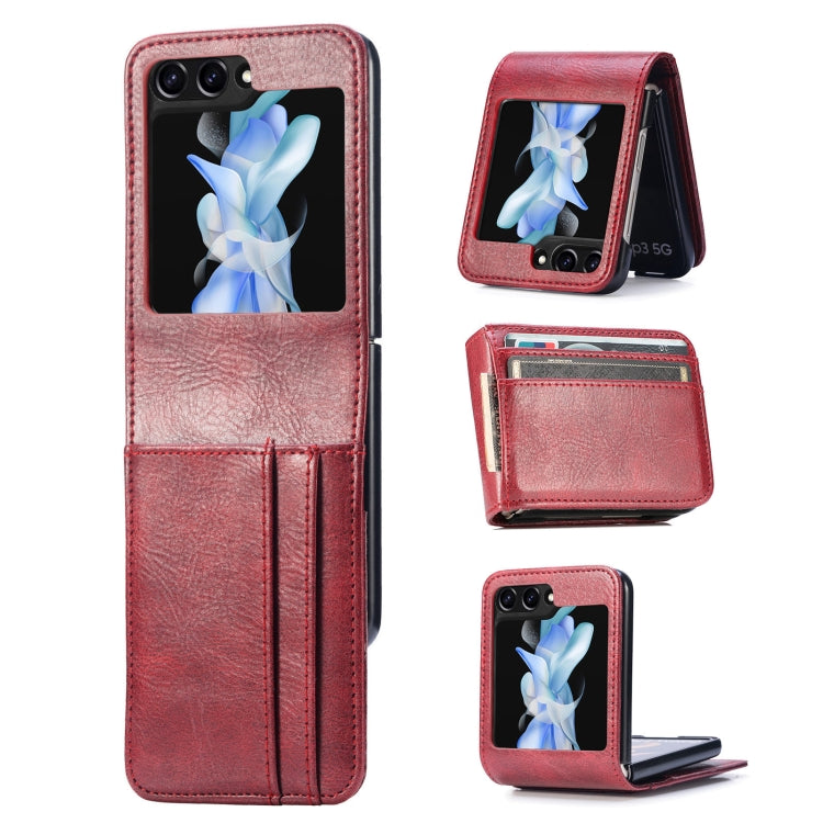 Solid Color Gloss PU Multi-card Wallet Back Phone Case, For Samsung Galaxy Z Flip6 / Flip7 FE