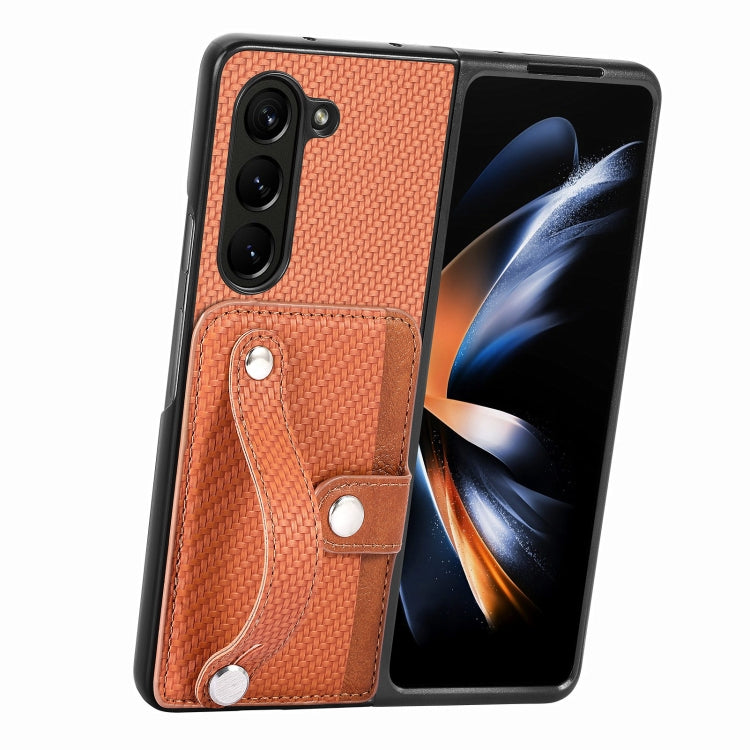 Wristband Kickstand Card Wallet Back Cover Phone Case, For Galaxy Z Flip8 5G, For Galaxy Z Flip7 5G, For Galaxy Z Flip6, For Galaxy Z Fold6