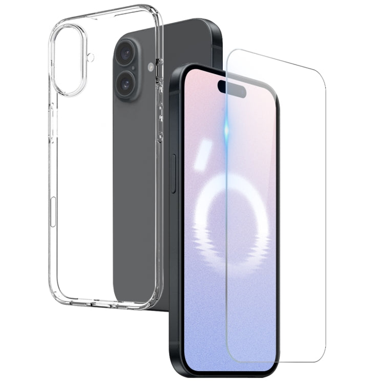 NORTHJO 2 in 1 TPU Phone Case Screen Protector Tempered Glass Film, For iPhone 17e / 16e, For iPhone 17 Pro Max, For iPhone 17 Pro, For iPhone 17, For iPhone Air, For iPhone 16 Pro Max, For iPhone 16 Pro, For iPhone 16 Plus, For iPhone 16