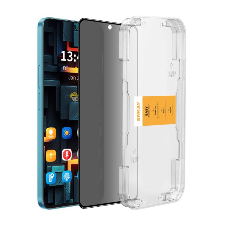 ENKAY Easy Install Anti-peeping Privacy Tempered Glass Film, For OnePlus 15, For OnePlus Nord 4, For OnePlus Nord CE4, For OnePlus 15R / Ace 6 / 6T, For OnePlus 13R / Ace 5 / Ace 5 Pro
