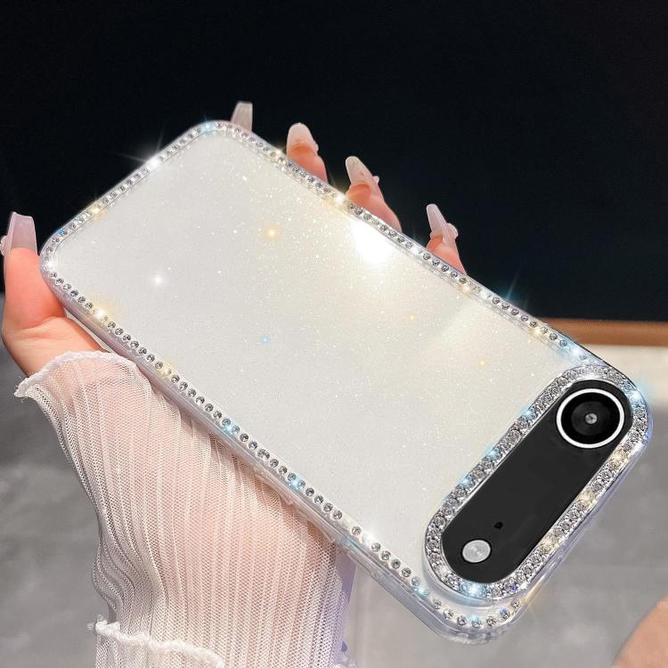 Rhinestone Glitter TPU 4-corners Anti-fall Phone Case