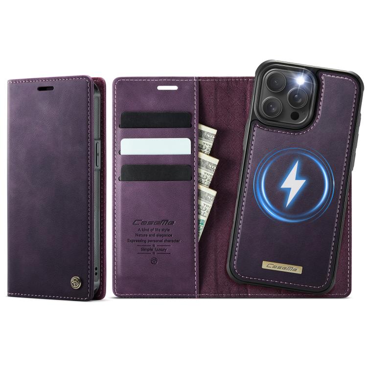 CaseMe C49 MagSafe RFID Blocking Detachable Wallet Leather Phone Case, For iPhone 13 Pro Max, For iPhone 13 Pro, For iPhone 13, For iPhone 12 / 12 Pro
