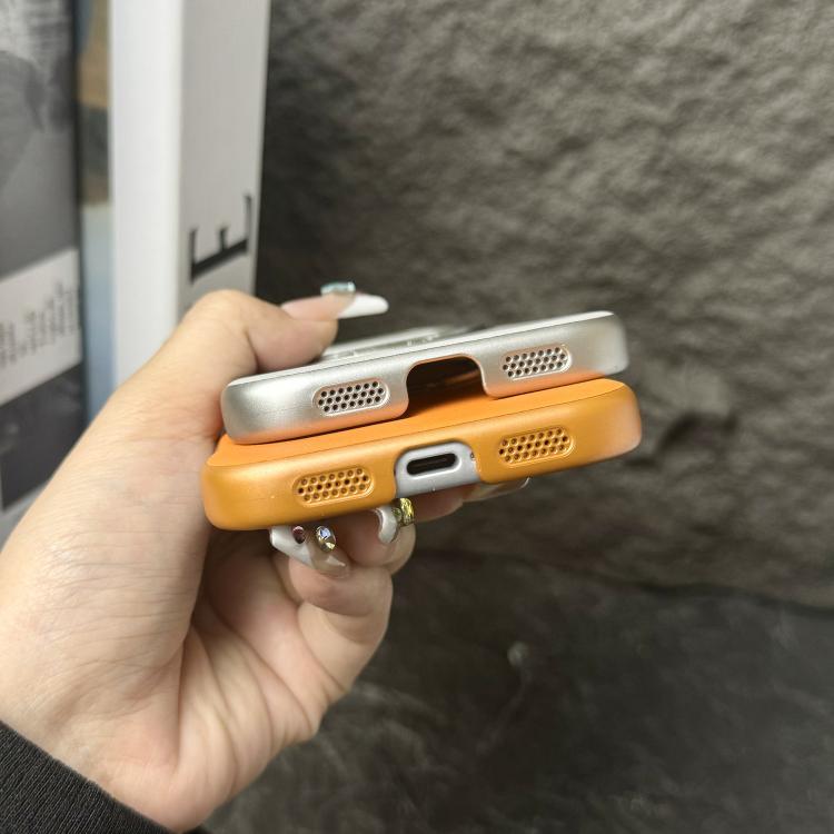 Frameless Leather-Skin PC MagSafe Holder Phone Case, For iPhone 17 Pro Max, For iPhone 17 Pro, For iPhone 17