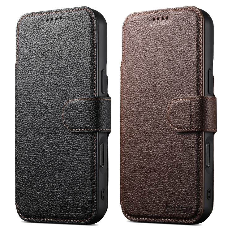 Suteni Q05 -in-1 Multi-function MagSafe Wallet Big Litchi Leather Phone Case, For iPhone 14, For iPhone 14 Pro, For iPhone 14 Pro Max, For iPhone 13 Pro Max, For iPhone 13 Pro, For iPhone 13