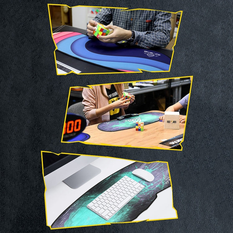 FLASH STAEKING Fast Stacking Cups Magic Cubes Competition Cushion Training Mat, Rainbow Terraces, Bullish