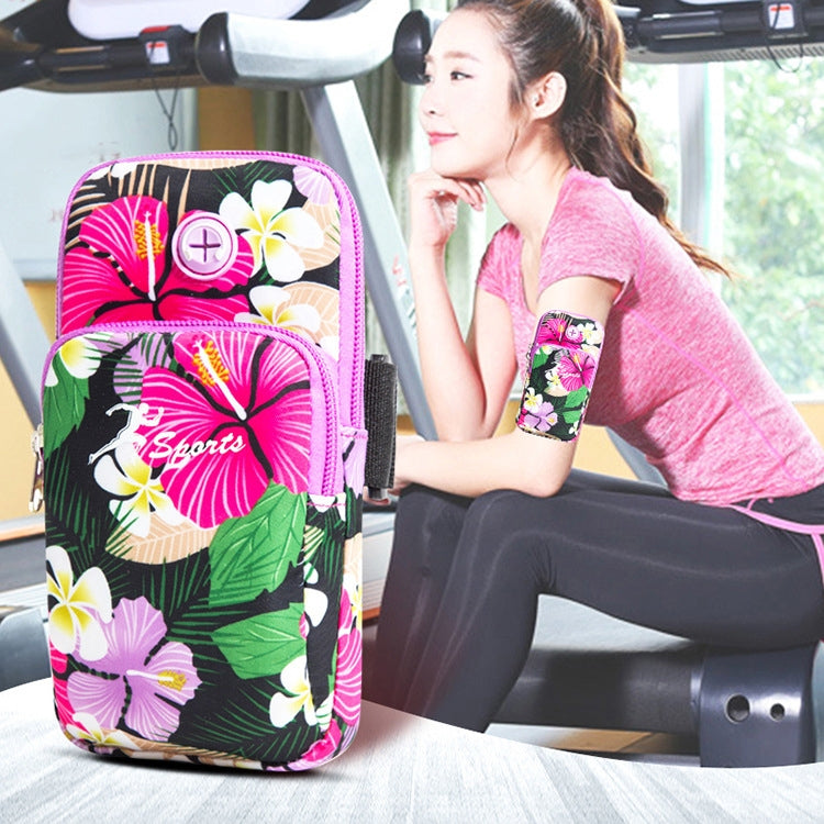 2 PCS B031 Running Mobile Phone Sports Arm Bag Outdoor Sports Fitness Mobile Phone Bag Wrist Bag, Pink, Pink Large, Purple, Purple Large, Gray, Gray Large, Green, Green Large