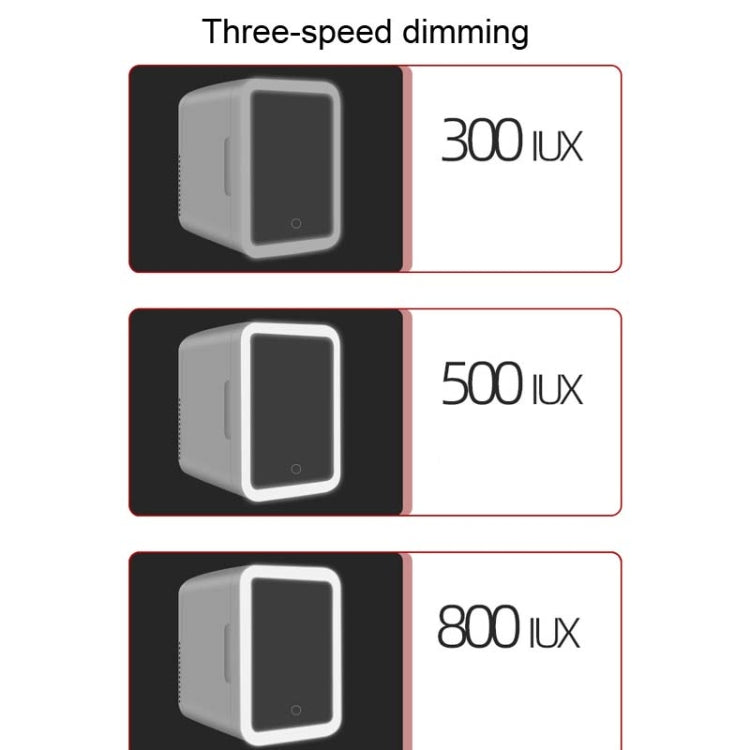 4L 45W Home Car Dual Purpose Refrigerator With Touch Light Makeup Mirror,CN Plug, 4L Dual Purpose Refrigerator