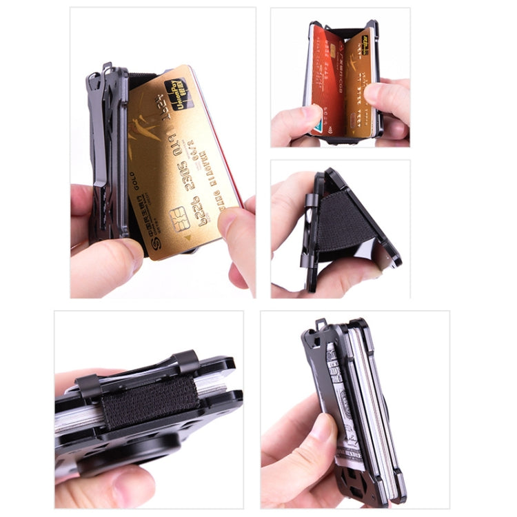 For AirTag 2nd Gen / AirTag 1st Gen Card Holder Metal Anti-Theft RFID Wallet, ak-4 B Blue, ak-4 B Gray, ak-4 A Black, ak-4 A Blue, ak-4 A Silver, ak-4 A Gray, ak-4 B Black, ak-4 B Silver