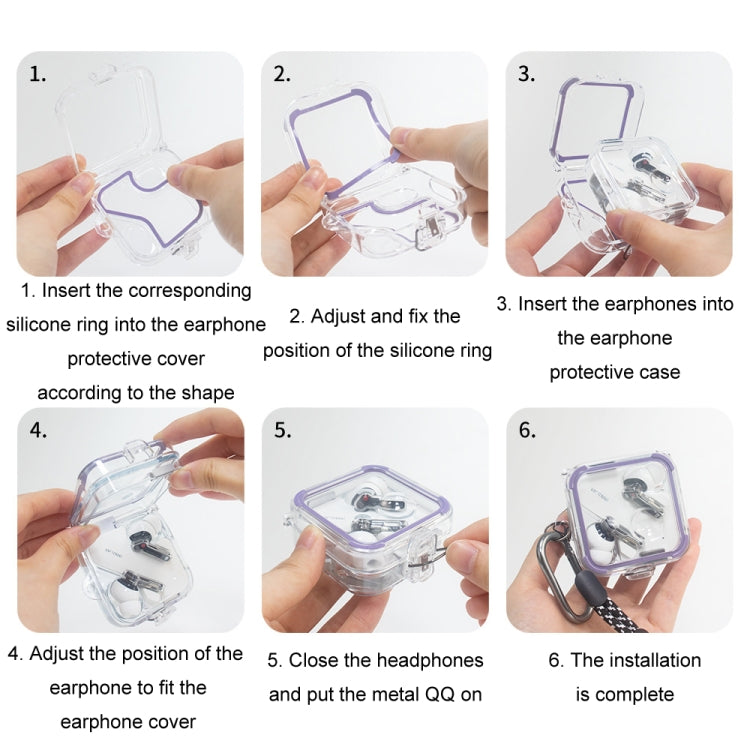 For Nothing Ear 2 Hollow Transparent Earphone Shockproof PC Case