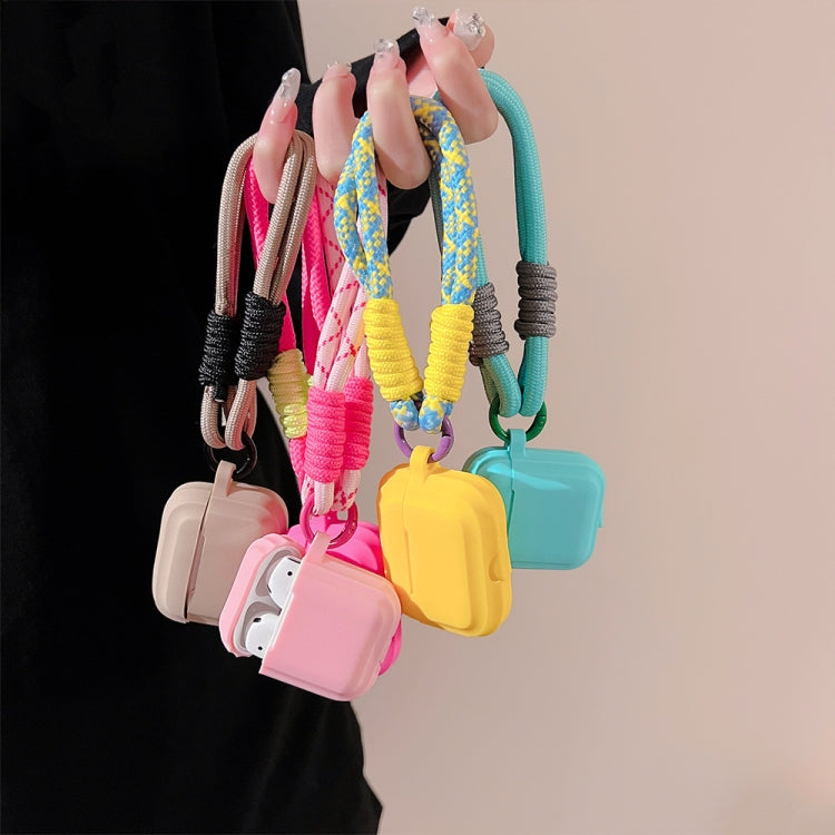 Dopamine Contrast Color Silicone Earphone Cover With Hand Strap, For AirPods 3, For AirPodS Pro 2, For AirPods Pro, For AirPods 2 / 1