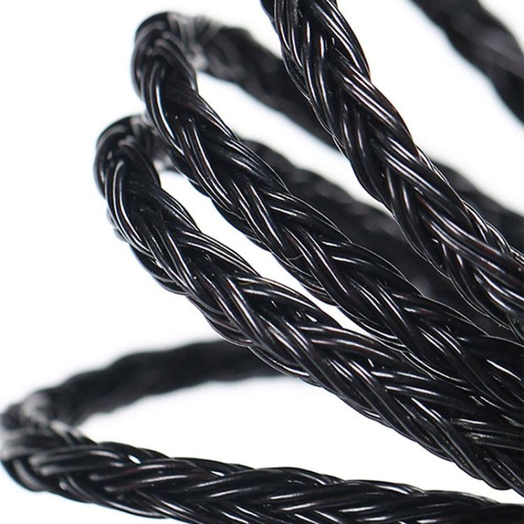 1.2m 8 Core Single Crystal Copper Silver Plated MMCX Headphone Upgrade Cable, For Shure SE215 / SE535 / SE846 / UE900, Black 2.5mm Balance, Black 4.4mm Balance, Transparent 2.5mm Balance, Transparent 3.5mm Stereo, Transparent 4.4mm Balance