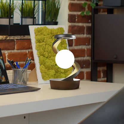 Rotating Moon Desk Lamp with Wireless Charging & Sensor Control