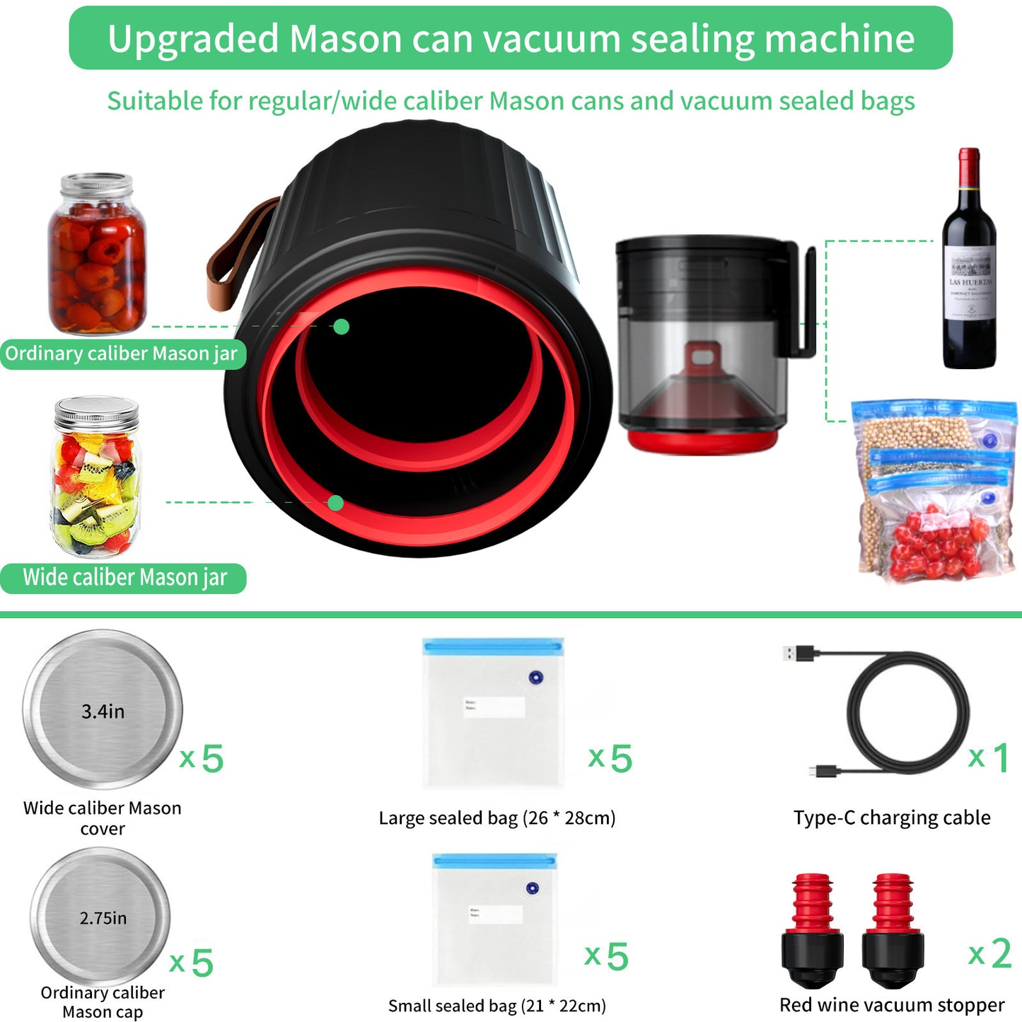 Automatic Integrated Small Household Mason Jar Vacuum Sealing Machine