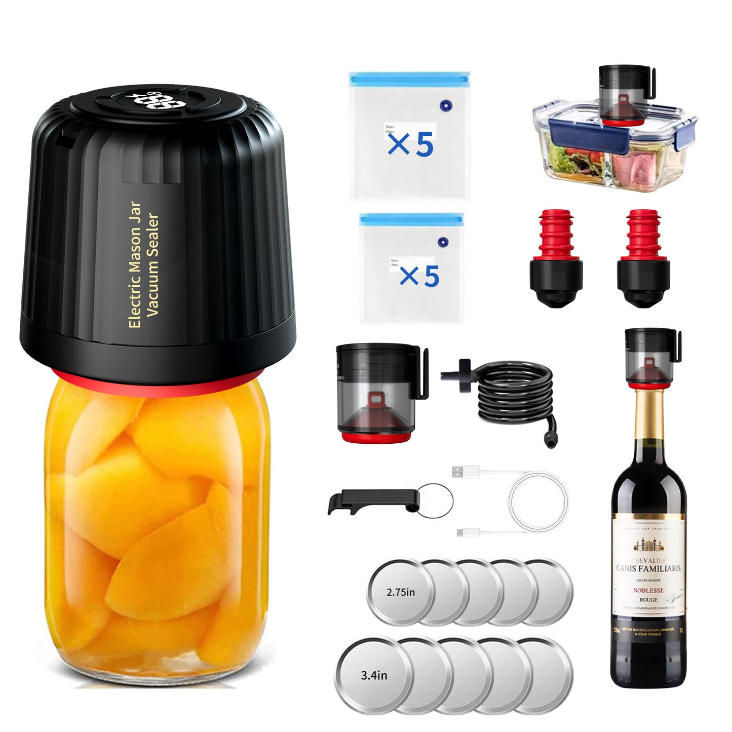 Automatic Integrated Small Household Mason Jar Vacuum Sealing Machine