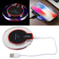 15W Safety Wireless and Limitless QI-standard Wireless Charger Fast Charging Charger with Micro USB Cable, Black+White, White