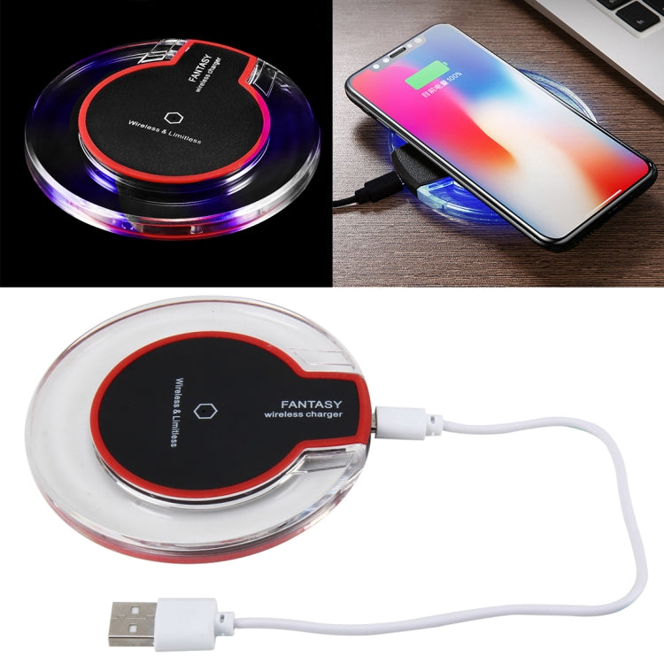 15W Safety Wireless and Limitless QI-standard Wireless Charger Fast Charging Charger with Micro USB Cable, Black+White