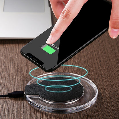 15W Safety Wireless and Limitless QI-standard Wireless Charger Fast Charging Charger with Micro USB Cable, Black+White, White