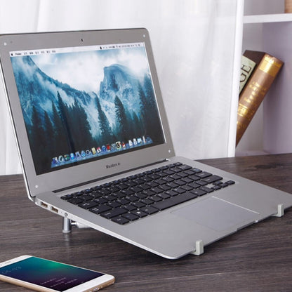 Universal Aluminum Alloy Cooling Stand Foldable Height Extender Holder for 12-17 inch PC iPad Notebook