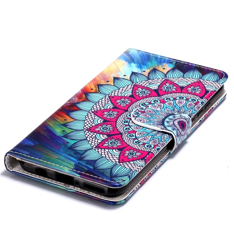 Oil Embossed Coloured Drawing Pattern Horizontal Flip PU Leather Case with Holder & Card Slots & Wallet & Photo Frame