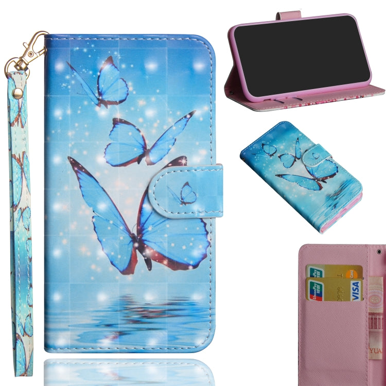 3D Painting Pattern Coloured Drawing Horizontal Flip TPU + PU Leather Case with Holder & Card Slots & Wallet