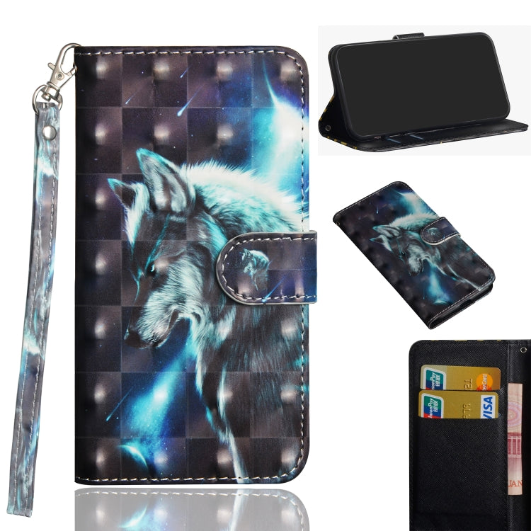 3D Painting Pattern Coloured Drawing Horizontal Flip TPU + PU Leather Case with Holder & Card Slots & Wallet