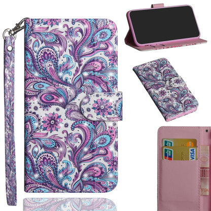 3D Painting Pattern Coloured Drawing Horizontal Flip TPU + PU Leather Case with Holder & Card Slots & Wallet