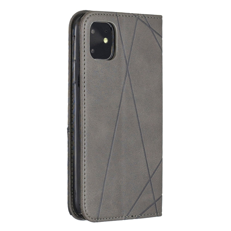 Rhombus Texture Horizontal Flip Magnetic Leather Case with Holder & Card Slots & Wallet