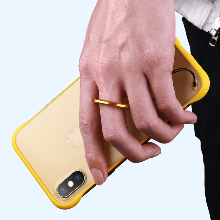 Frosted Anti-skidding TPU Protective Case with Metal Ring for