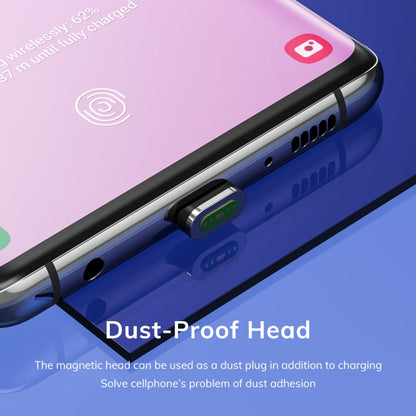 扁形磁吸金属接头 尼龙编织磁吸快充数据线, 1m USB to 8 Pin, 1m 3 in 1