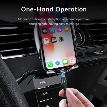 扁形磁吸金属接头 尼龙编织磁吸快充数据线, 1m USB to 8 Pin, 1m 3 in 1