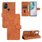 Solid Color Skin Feel Magnetic Buckle Horizontal Flip Calf Texture PU Leather Case with Holder & Card Slots & Wallet