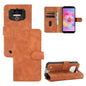 Solid Color Skin Feel Magnetic Buckle Horizontal Flip Calf Texture PU Leather Case with Holder & Card Slots & Wallet