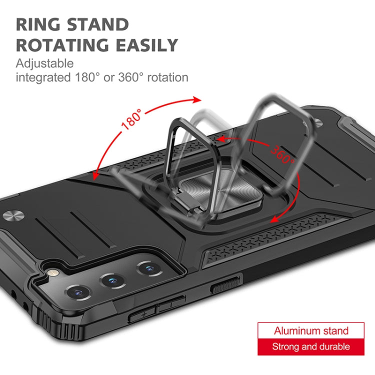 Magnetic Armor Shockproof TPU + PC Case with Metal Ring Holder