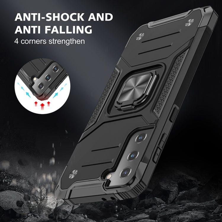 Magnetic Armor Shockproof TPU + PC Case with Metal Ring Holder