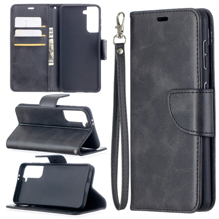 Lambskin Texture Pure Color Horizontal Flip PU Leather Case with Holder & Card Slots & Wallet & Lanyard, For Samsung Galaxy S21 5G, For Samsung Galaxy S21+ 5G, For Samsung Galaxy S21 Ultra 5G