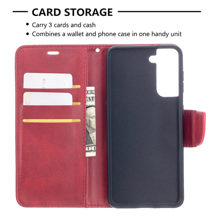 Lambskin Texture Pure Color Horizontal Flip PU Leather Case with Holder & Card Slots & Wallet & Lanyard, For Samsung Galaxy S21 5G, For Samsung Galaxy S21+ 5G, For Samsung Galaxy S21 Ultra 5G