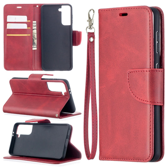 Lambskin Texture Pure Color Horizontal Flip PU Leather Case with Holder & Card Slots & Wallet & Lanyard, For Samsung Galaxy S21 5G, For Samsung Galaxy S21+ 5G, For Samsung Galaxy S21 Ultra 5G