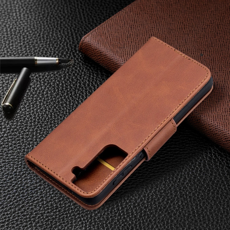 Lambskin Texture Pure Color Horizontal Flip PU Leather Case with Holder & Card Slots & Wallet & Lanyard, For Samsung Galaxy S21 5G, For Samsung Galaxy S21+ 5G, For Samsung Galaxy S21 Ultra 5G