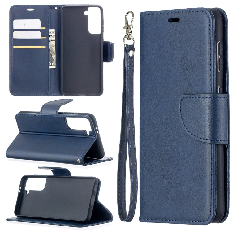 Lambskin Texture Pure Color Horizontal Flip PU Leather Case with Holder & Card Slots & Wallet & Lanyard, For Samsung Galaxy S21 5G, For Samsung Galaxy S21+ 5G, For Samsung Galaxy S21 Ultra 5G