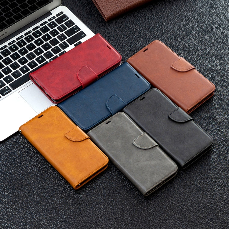 Lambskin Texture Pure Color Horizontal Flip PU Leather Case with Holder & Card Slots & Wallet & Lanyard