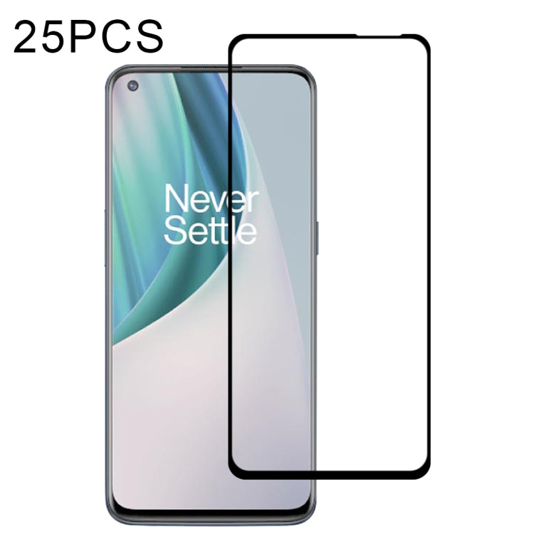 25 PCS Full Glue Full Screen Tempered Glass Film, For OnePlus Nord N100, For OnePlus Nord N10 5G, For Google Pixel 5