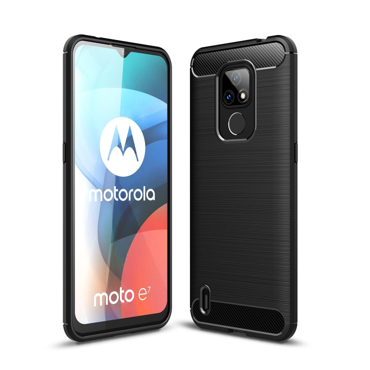 Brushed Texture Carbon Fiber TPU Case, For Motorola Moto E7 (2020), For OnePlus 9 Pro