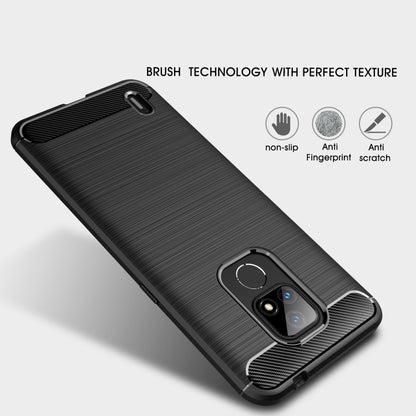 Brushed Texture Carbon Fiber TPU Case, For Motorola Moto E7 (2020), For OnePlus 9 Pro