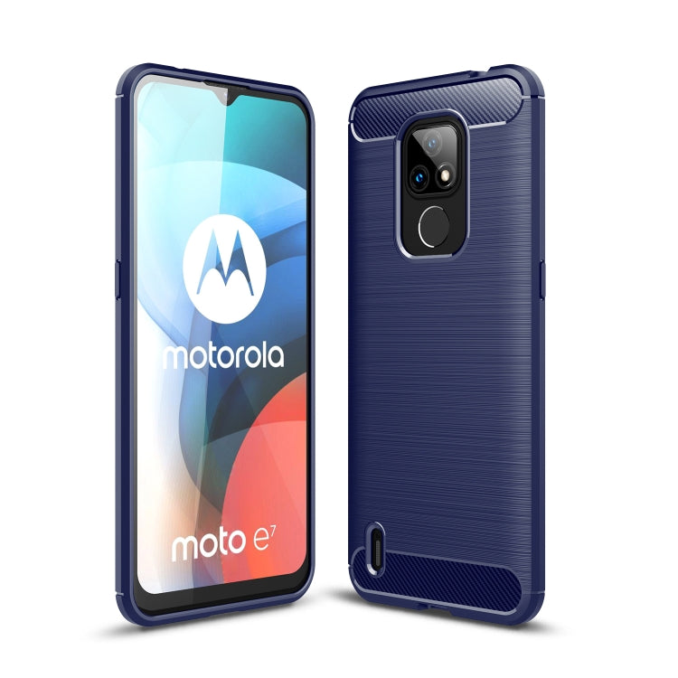 Brushed Texture Carbon Fiber TPU Case, For Motorola Moto E7 (2020), For OnePlus 9 Pro