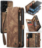 CaseMe Detachable Multifunctional Horizontal Flip Leather Case, with Card Slot & Holder & Zipper Wallet & Photo Frame, For Samsung Galaxy S21+ 5G, For Samsung Galaxy S21 5G, For Samsung Galaxy S21 Ultra 5G