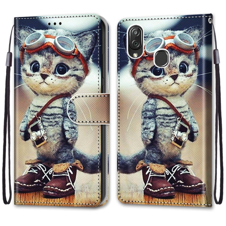 Coloured Drawing Cross Texture Horizontal Flip PU Leather Case with Holder & Card Slots & Wallet & Lanyard, Series 1