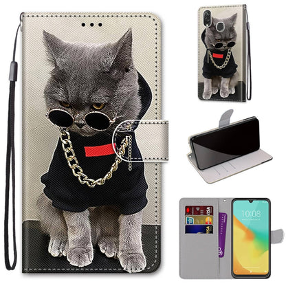 Coloured Drawing Cross Texture Horizontal Flip PU Leather Case with Holder & Card Slots & Wallet & Lanyard, Series 1